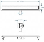 Roltechnik RRF-BG-800 Zuhanyfolyóka, fekete üvegbetét